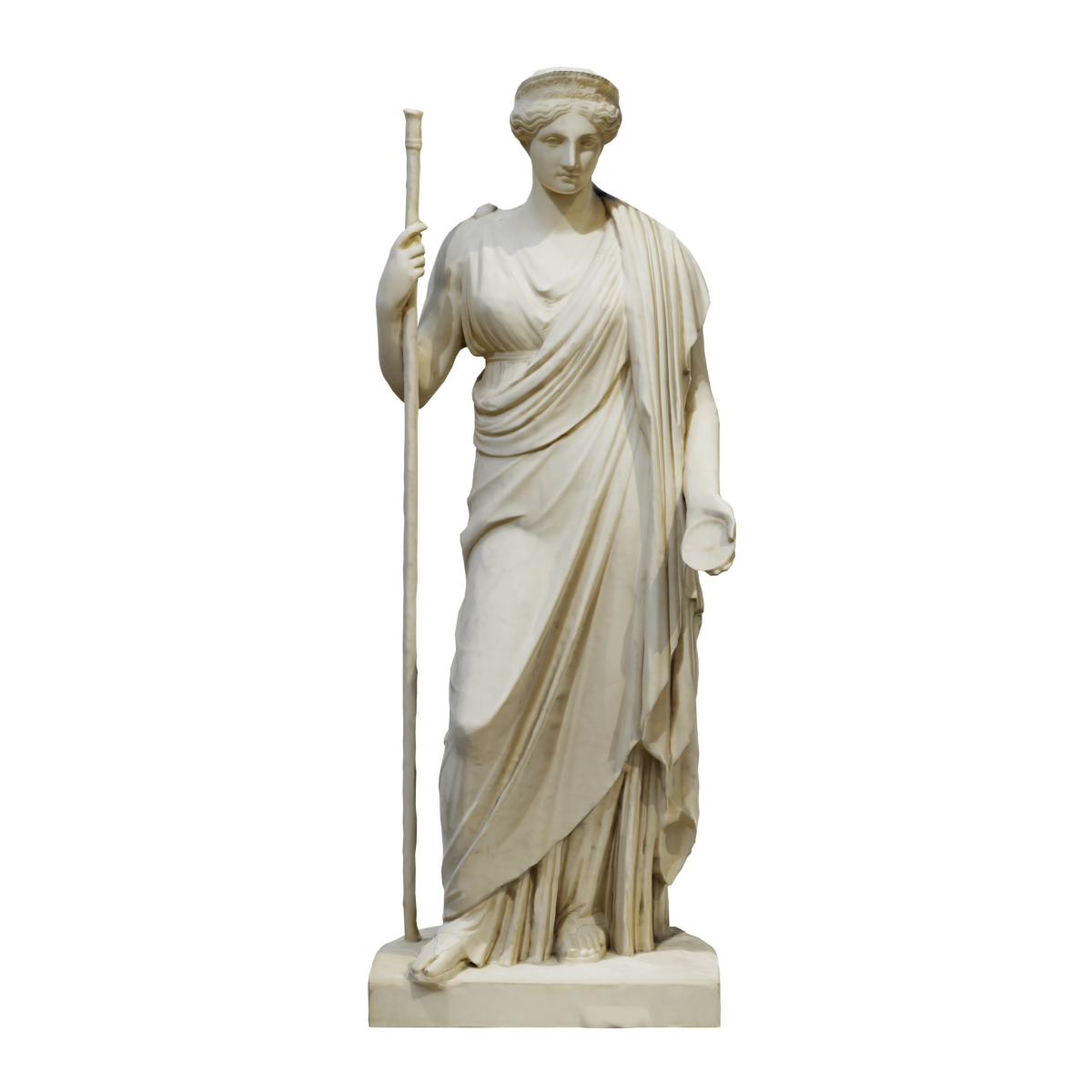 The statue of the goddess of heaven in Roman mythology, Juno