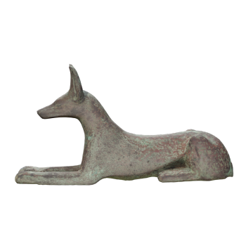 Ancient Egyptian jackal and wolf statue