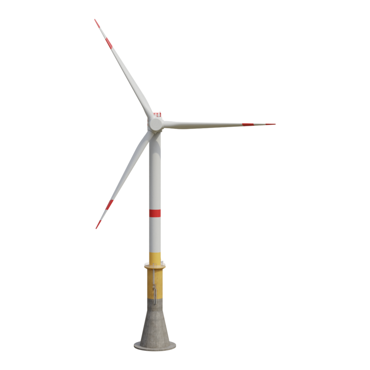 Large outdoor wind turbines