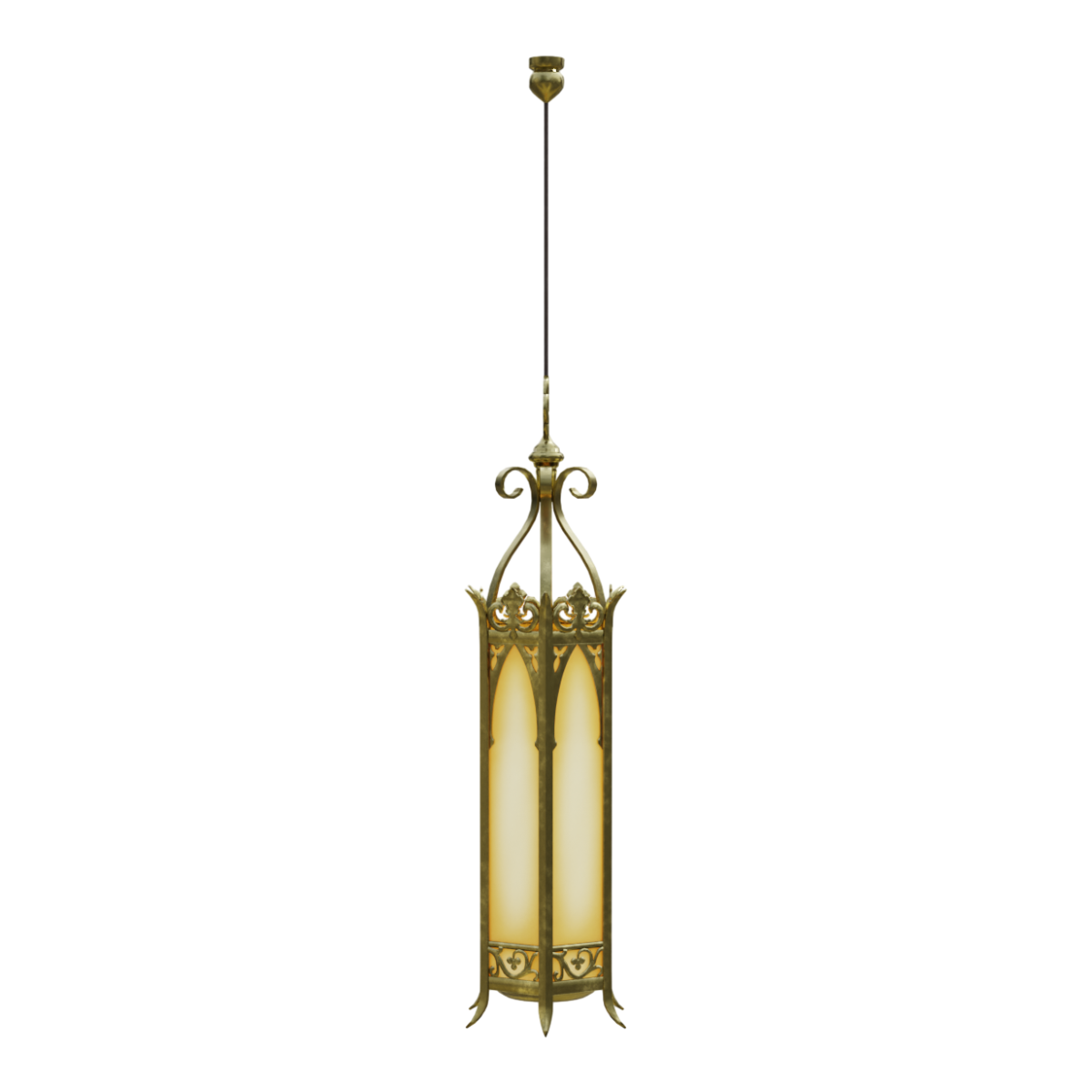 Golden stainless steel European style church pendant light