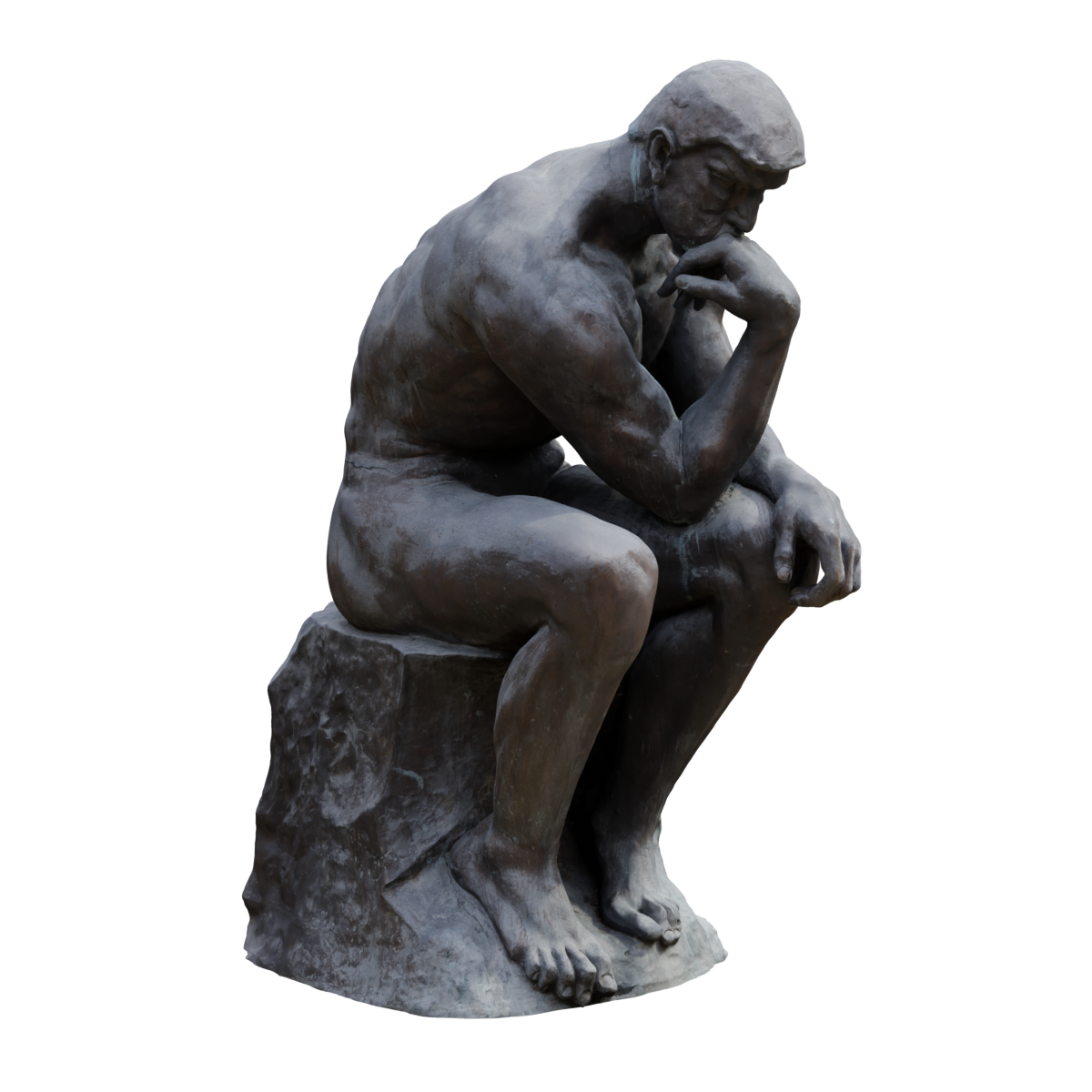 The Thinker stands on the Metersplatz in Vienna's 22nd arrondissement