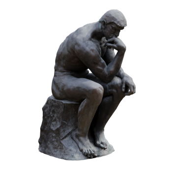 The Thinker stands on the Metersplatz in Vienna's 22nd arrondissement