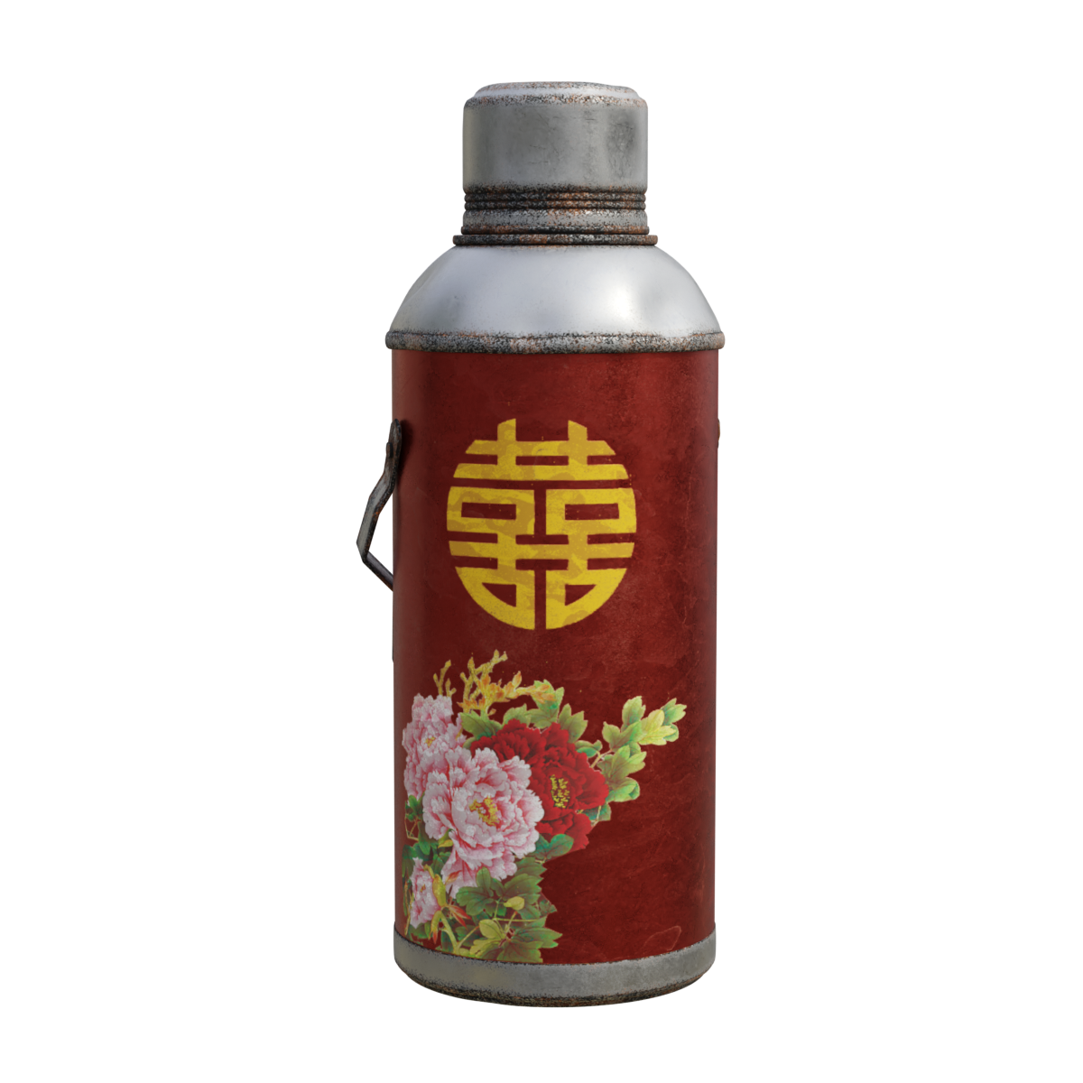 Hot water bottle, festive red tea bottle, thermos, open water bottle, thermos, dowry water bottle