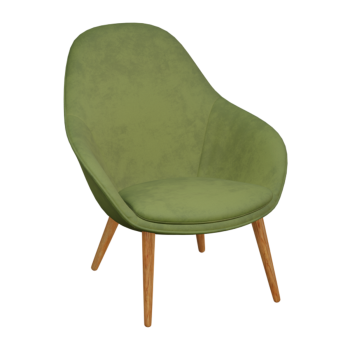 Nordic Velvet Armchair-Green
