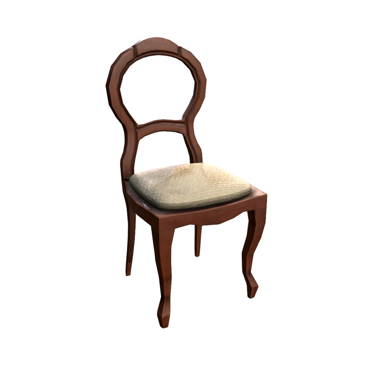 Vintage Solid Wood Cloth Cushion Backrest Chair