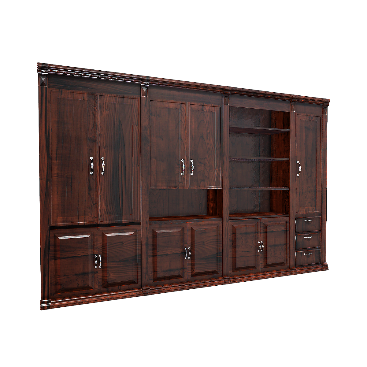 Classical mahogany solid wood large floor cabinet