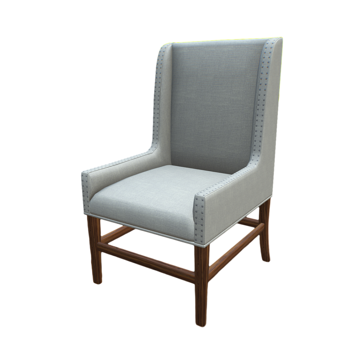 Modern cotton square back chair