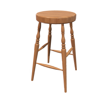 Classic bamboo high stool