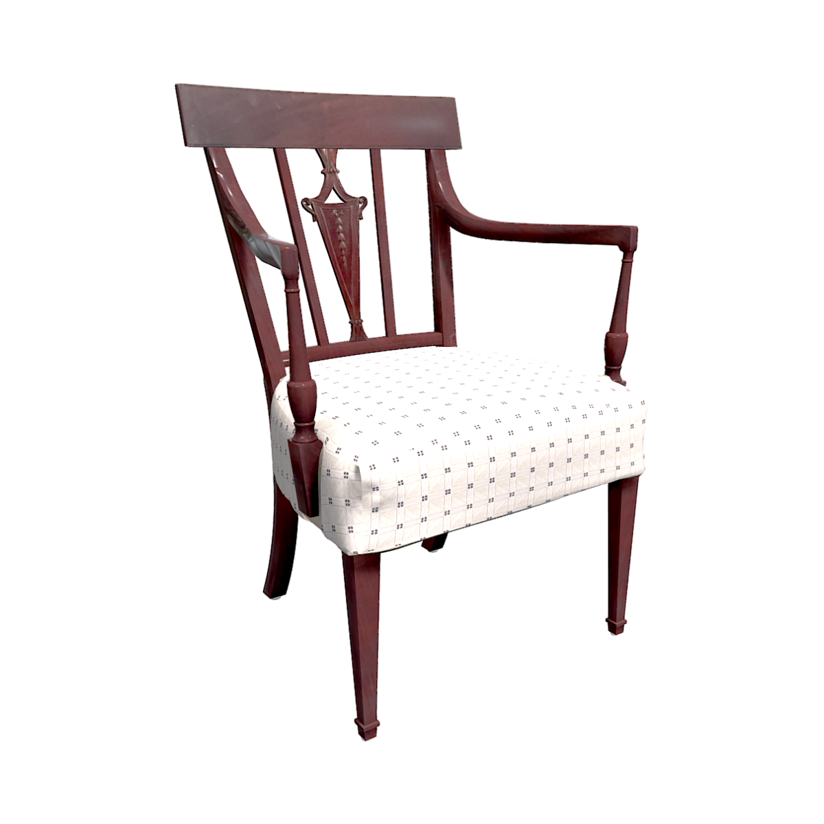 Nineteenth Century England Style Fabric Armchair