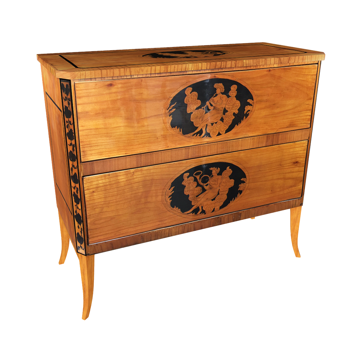 Nineteenth Century Cherry Wood German Locker