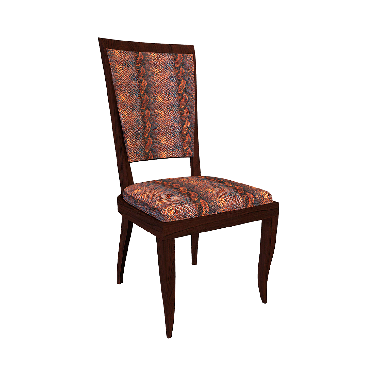 20th Century French Beech Black Wooden Chair