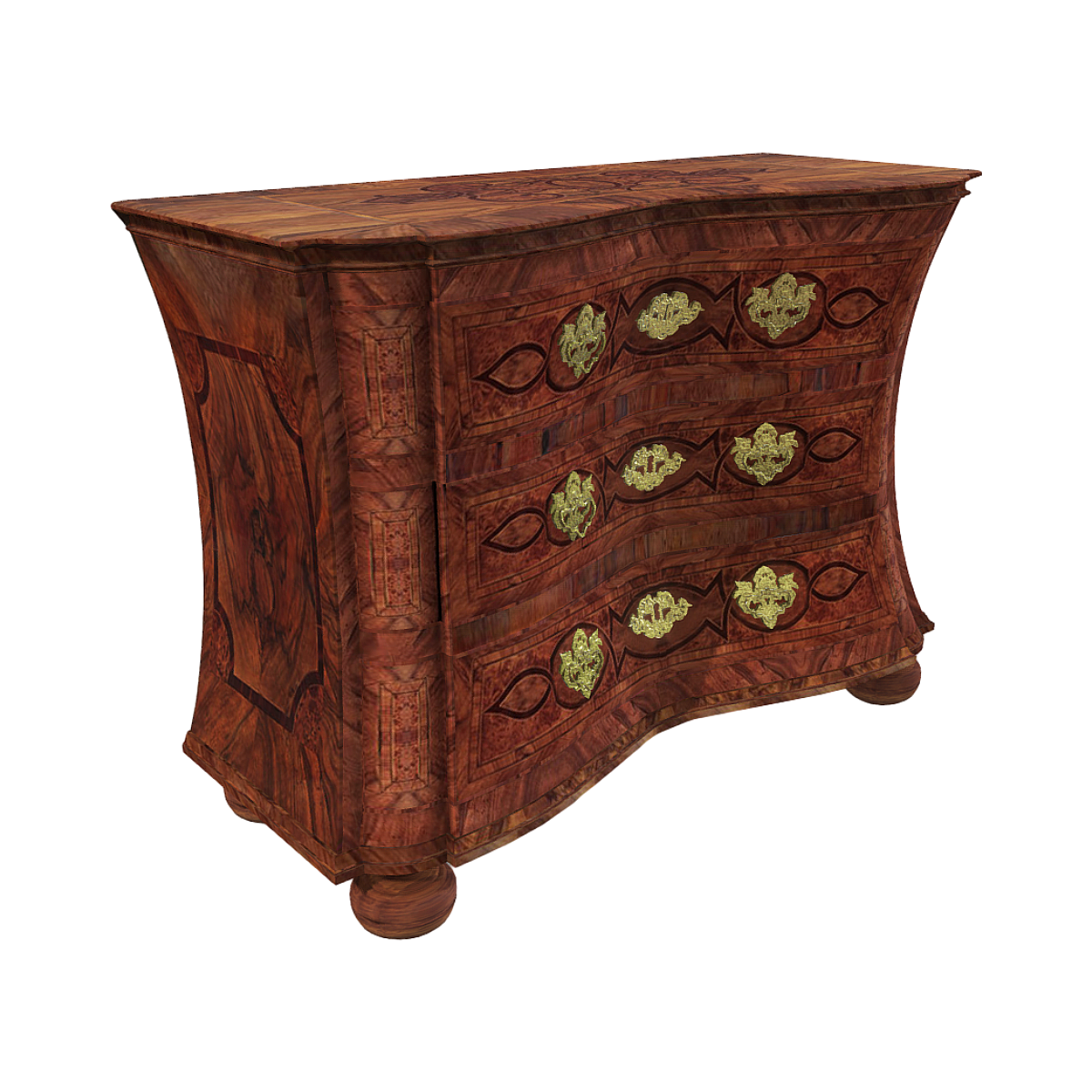 Eighteenth Century German Dream Walnut Cabinet