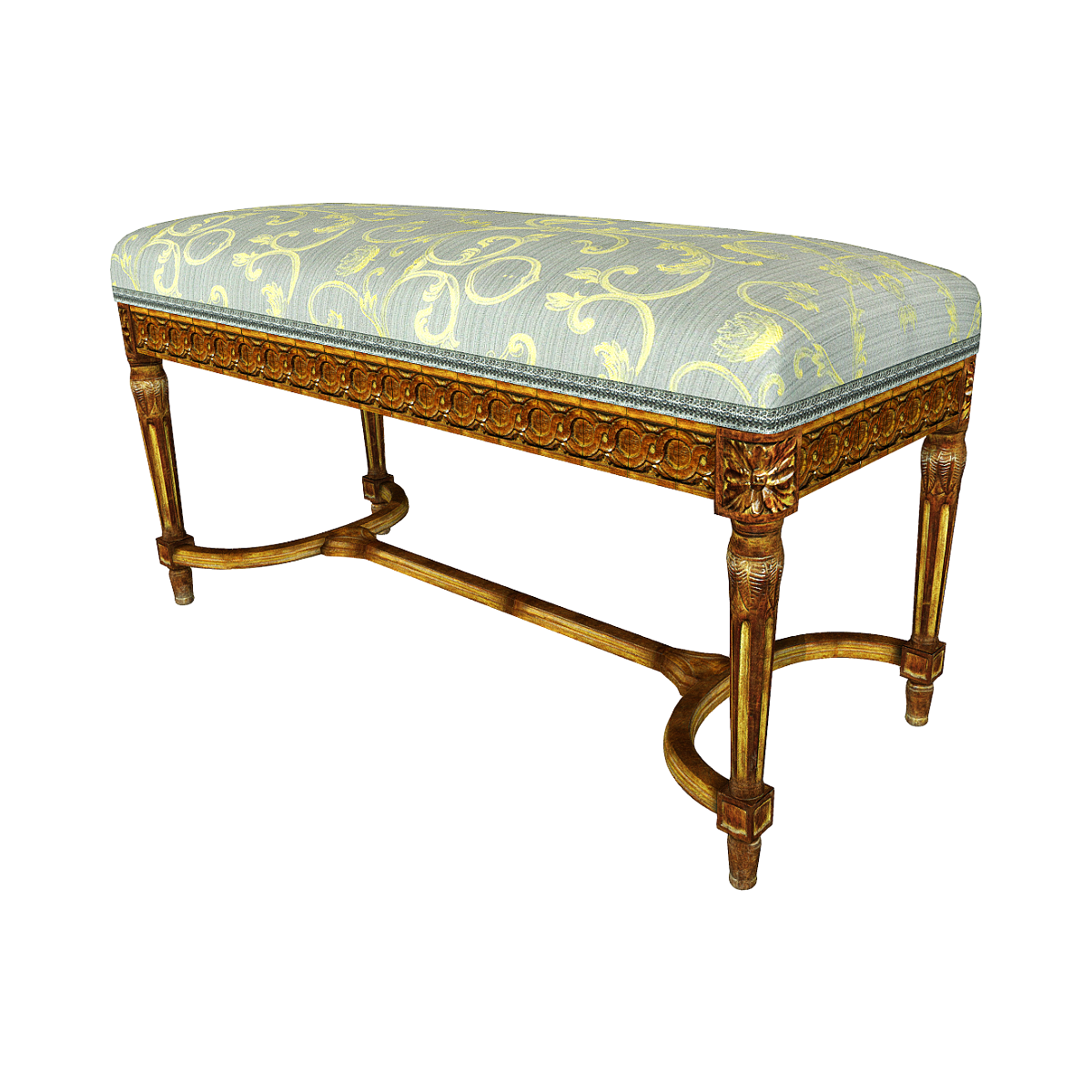 Eighteenth Century Classical Walnut Bench