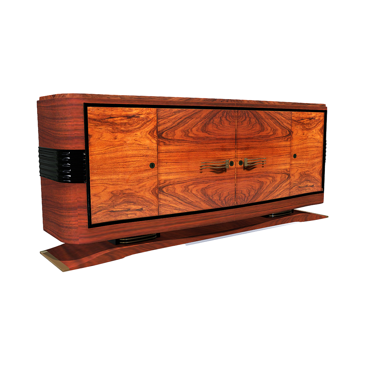 20th century vintage solid wood side cupboard