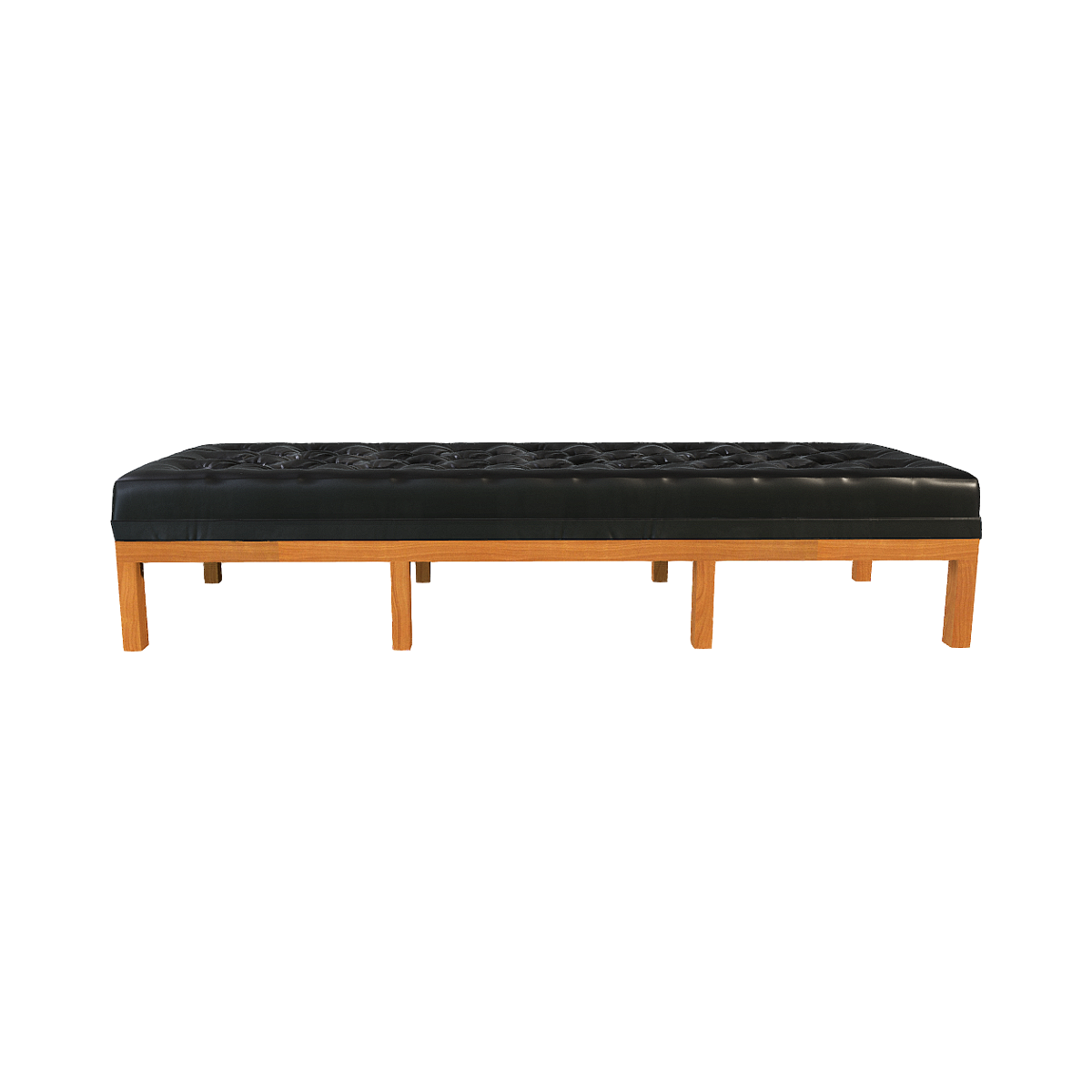 Luxury Dark Leather Bench