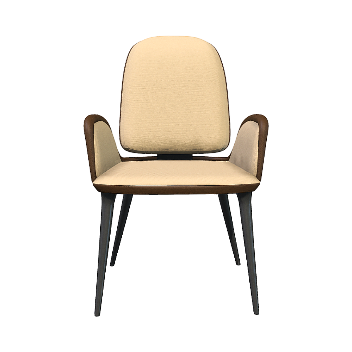 Modern European-style leather cushion armchair