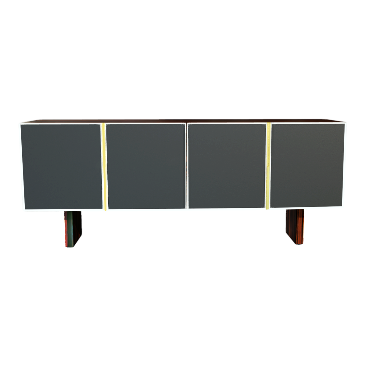 Simple Western-style Dark Solid Wood Locker