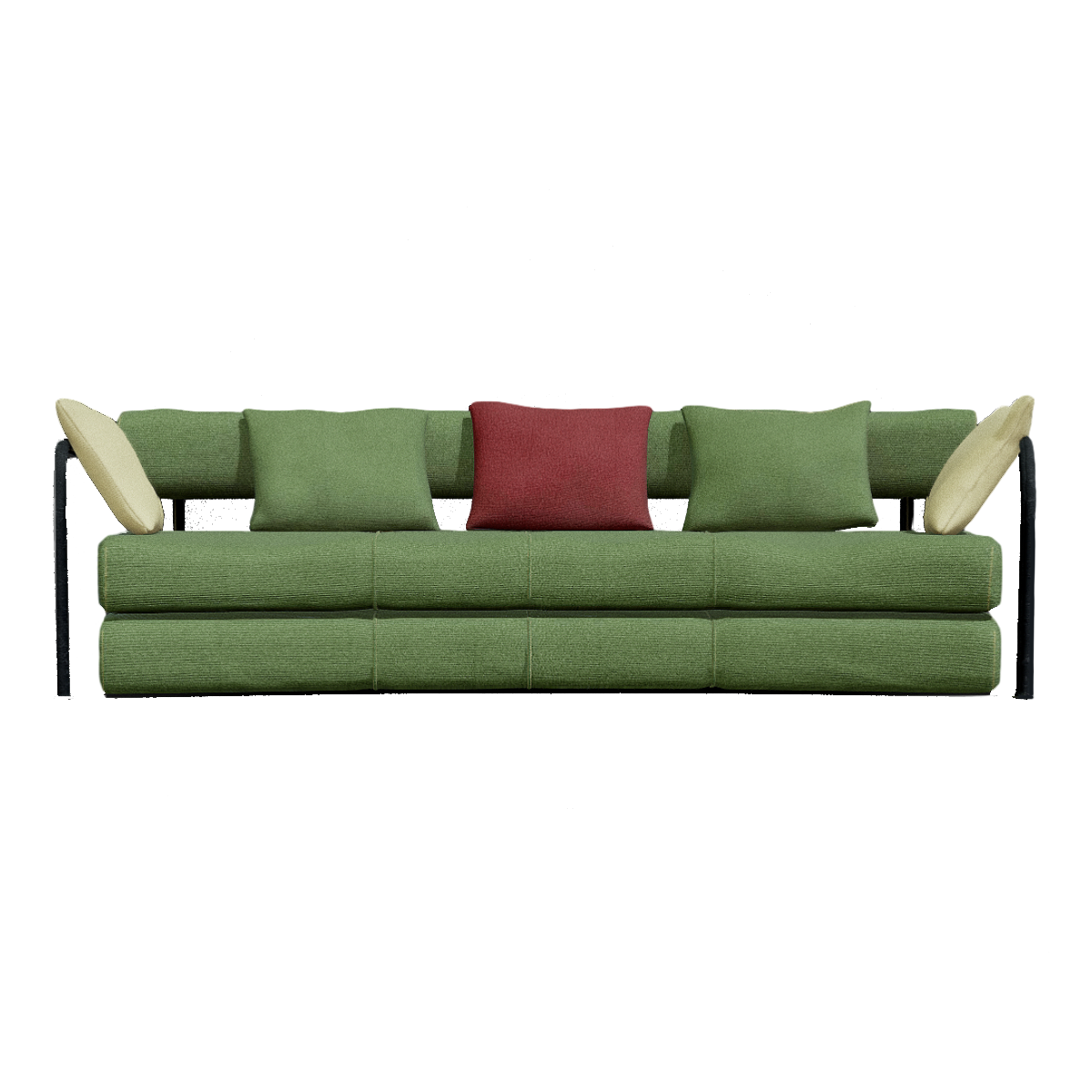 European Style Simple Style Modular Moss Green Fabric Sofa
