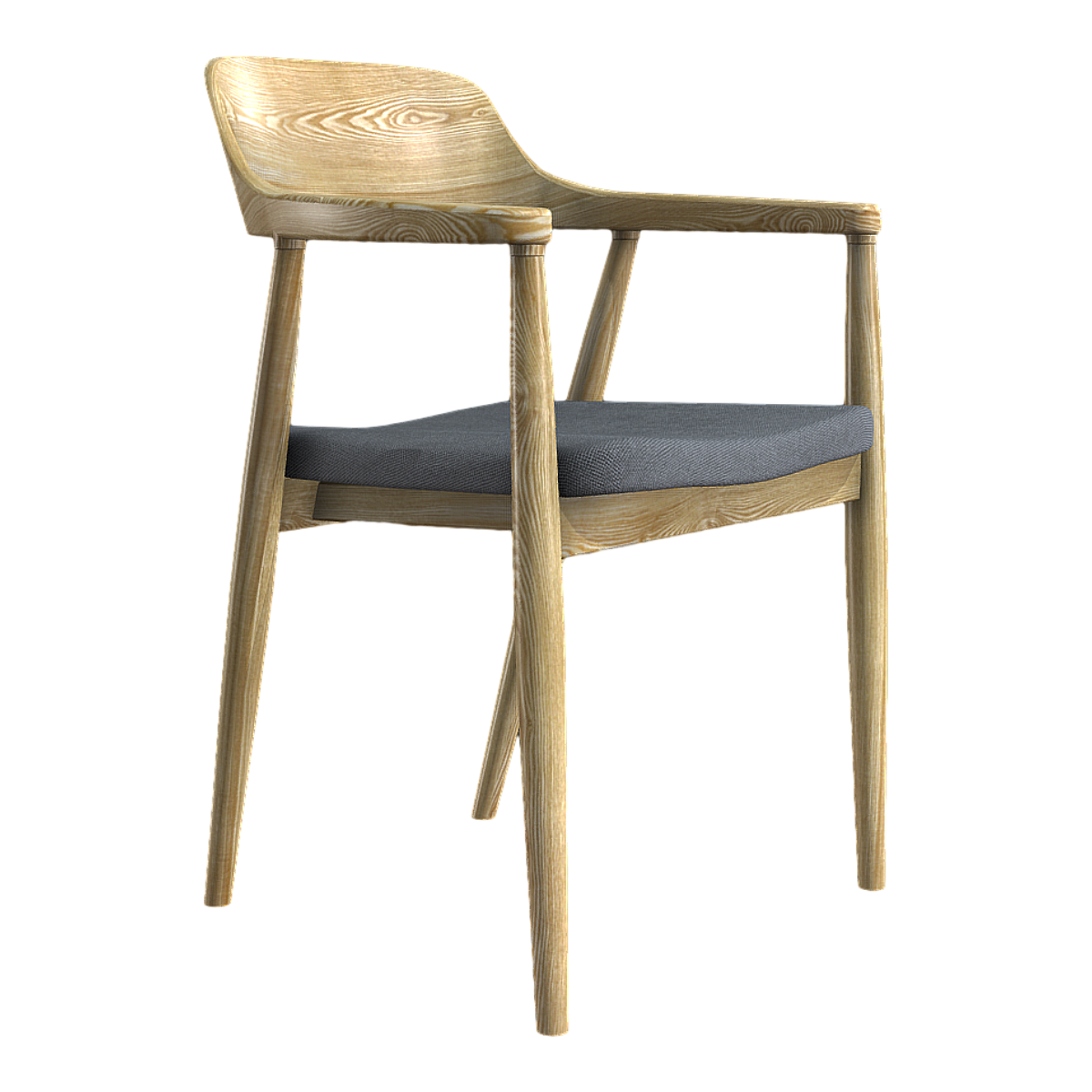 Western-style wooden simple cloth chair