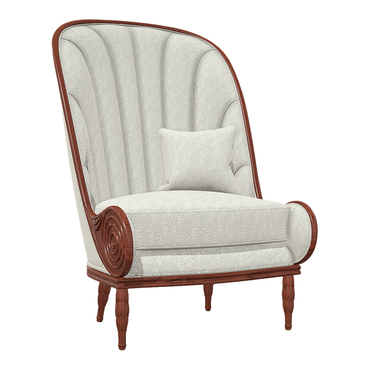 20th Century Italian Nautilus Ornamental Armchair