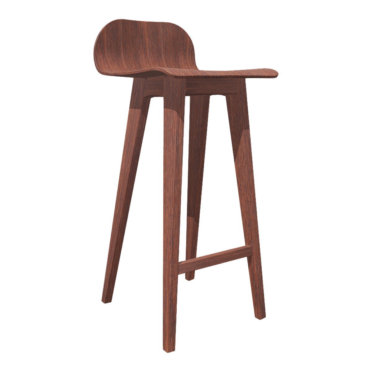 Nordic Simple Ebony Bar Chair