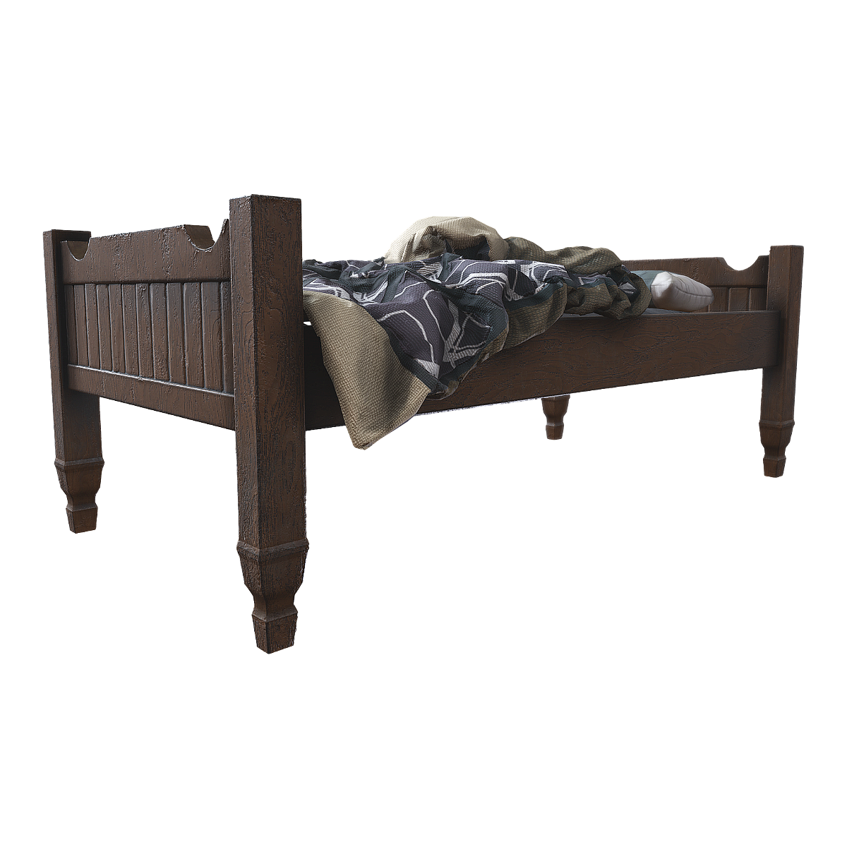 Spanish style retro ebony single bed