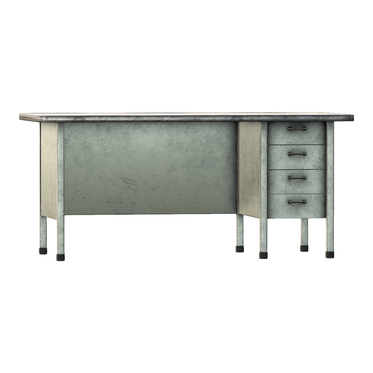 European-style old metal desk