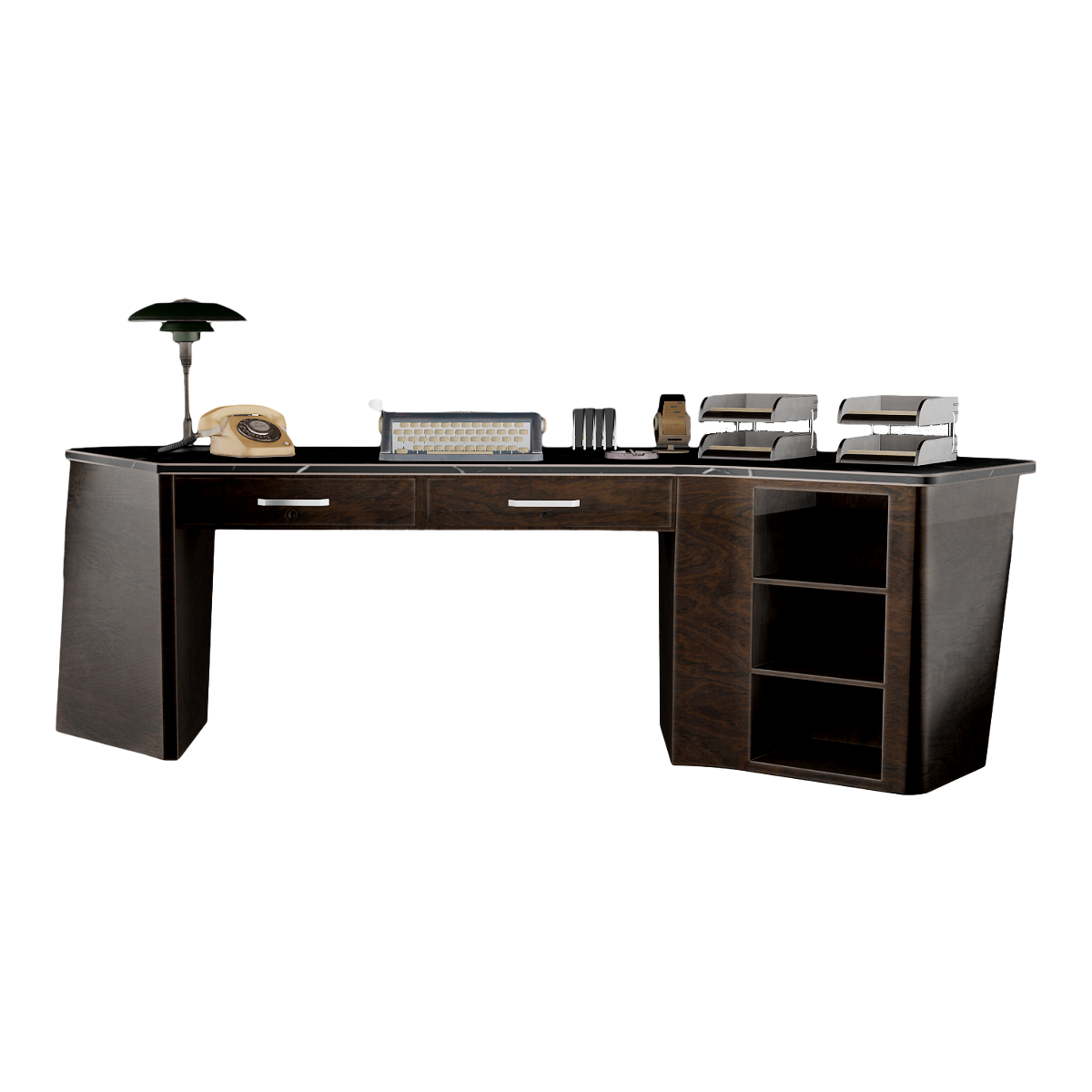 European Retro Office Suite Ebony Table