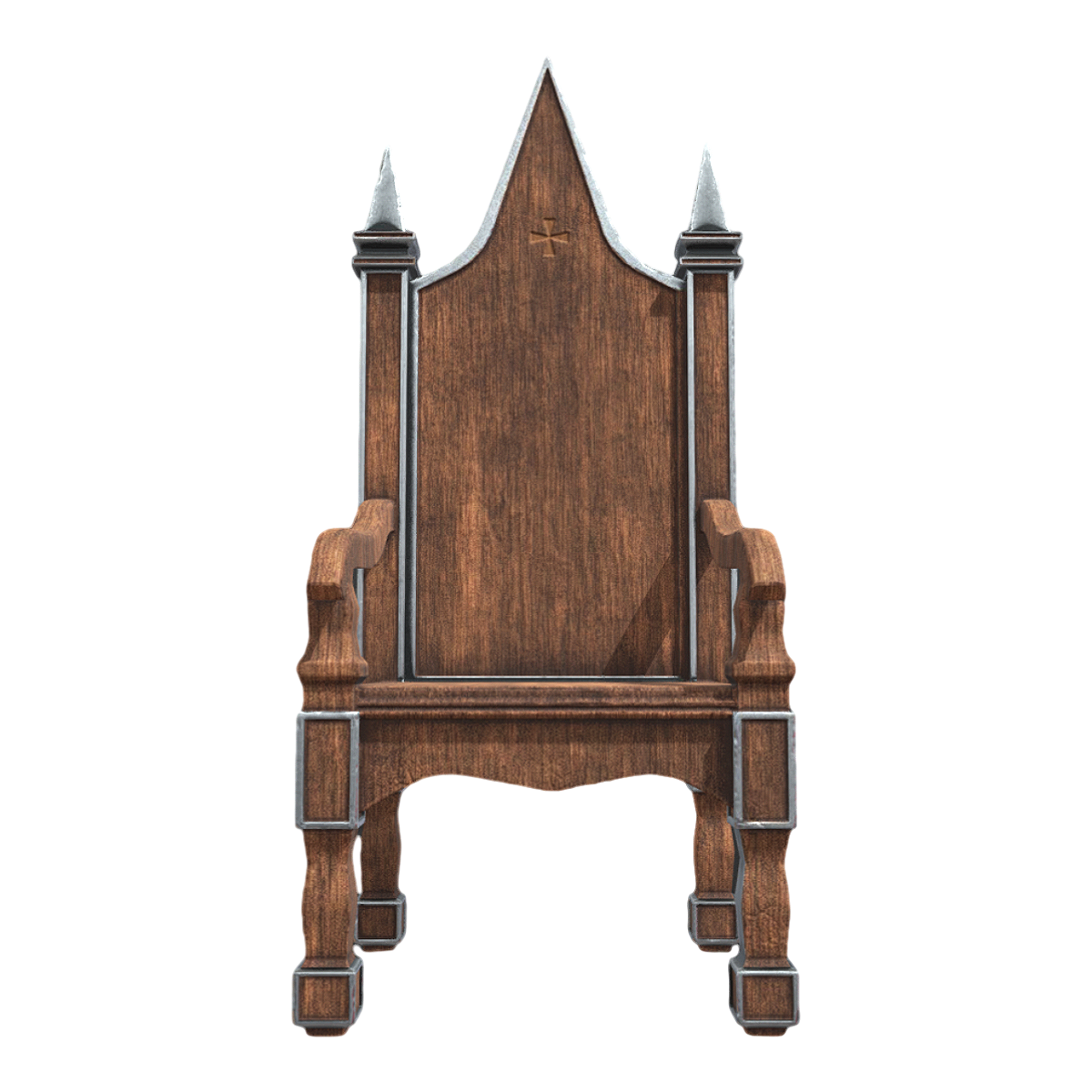 Medieval Christian Church Master's Solid Wooden Chair