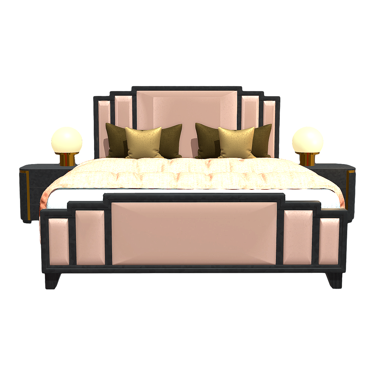 English Modern Light Luxury Bedroom Double Bed