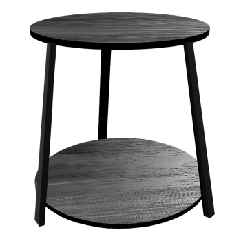 English-style simple double-layer ebony table