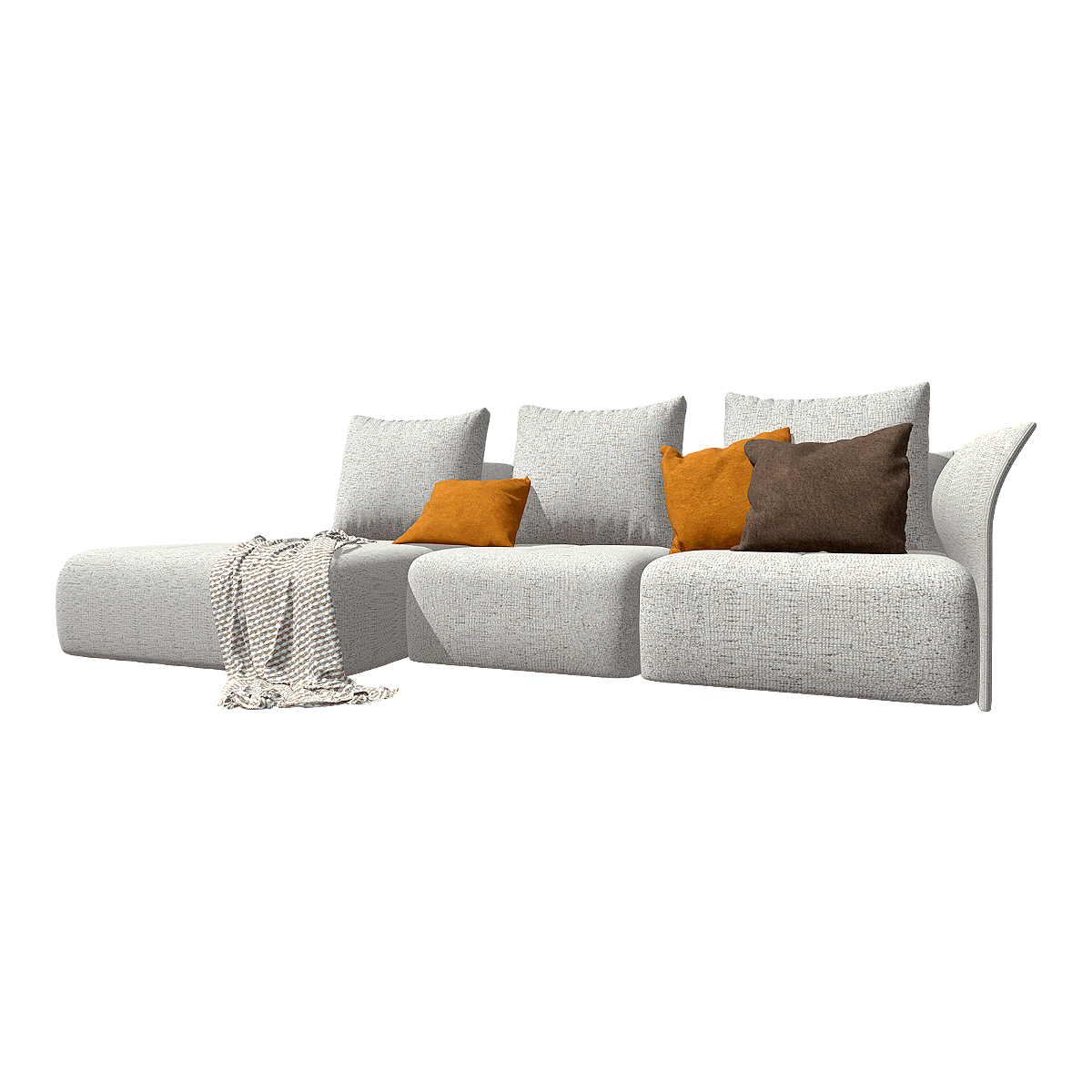 European-style minimalist fabric L-shaped sofa