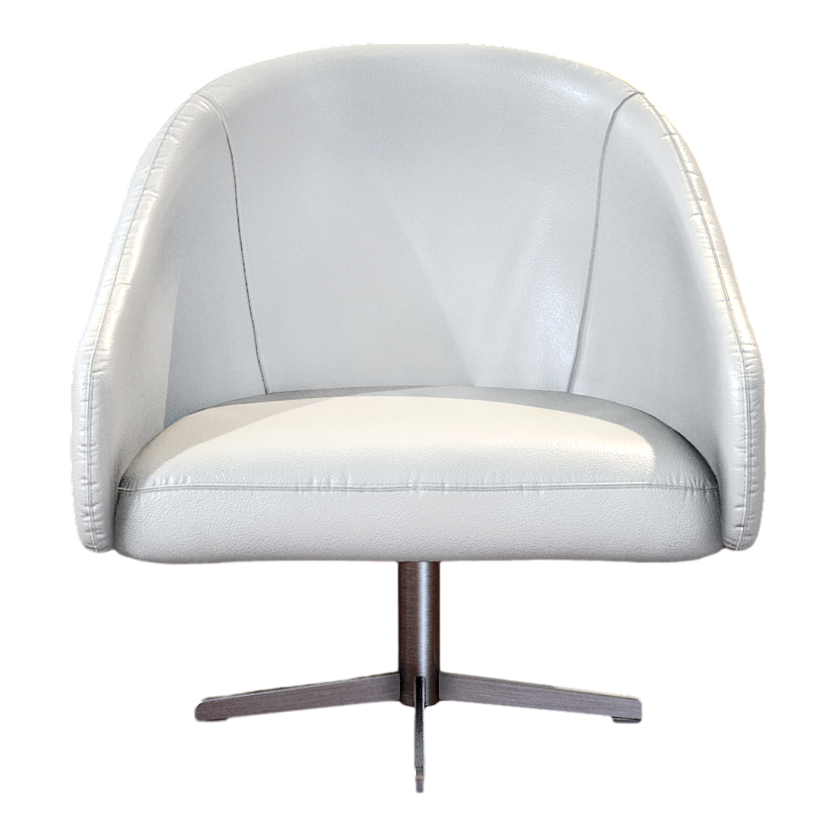White Leather Dublin Bathroom Chair