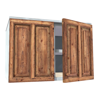 Modern French Marble Solid Wood Storage Hanging Cabinet