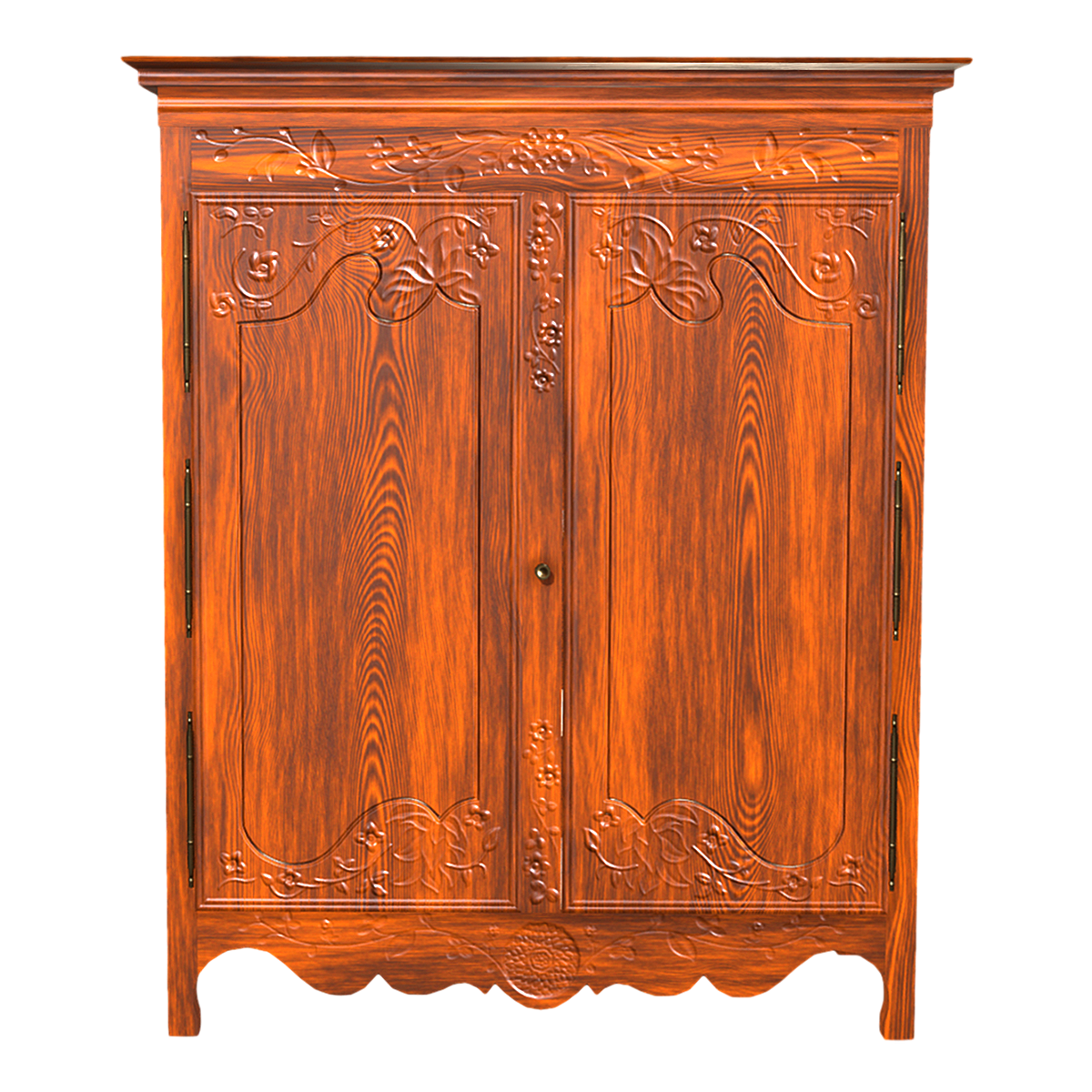 Victorian Antique Walnut Carved Wardrobe