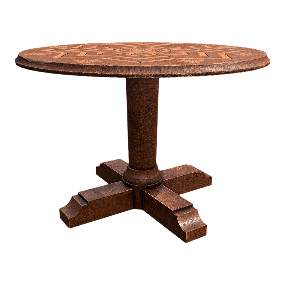 Medieval Norwegian-style rough log table