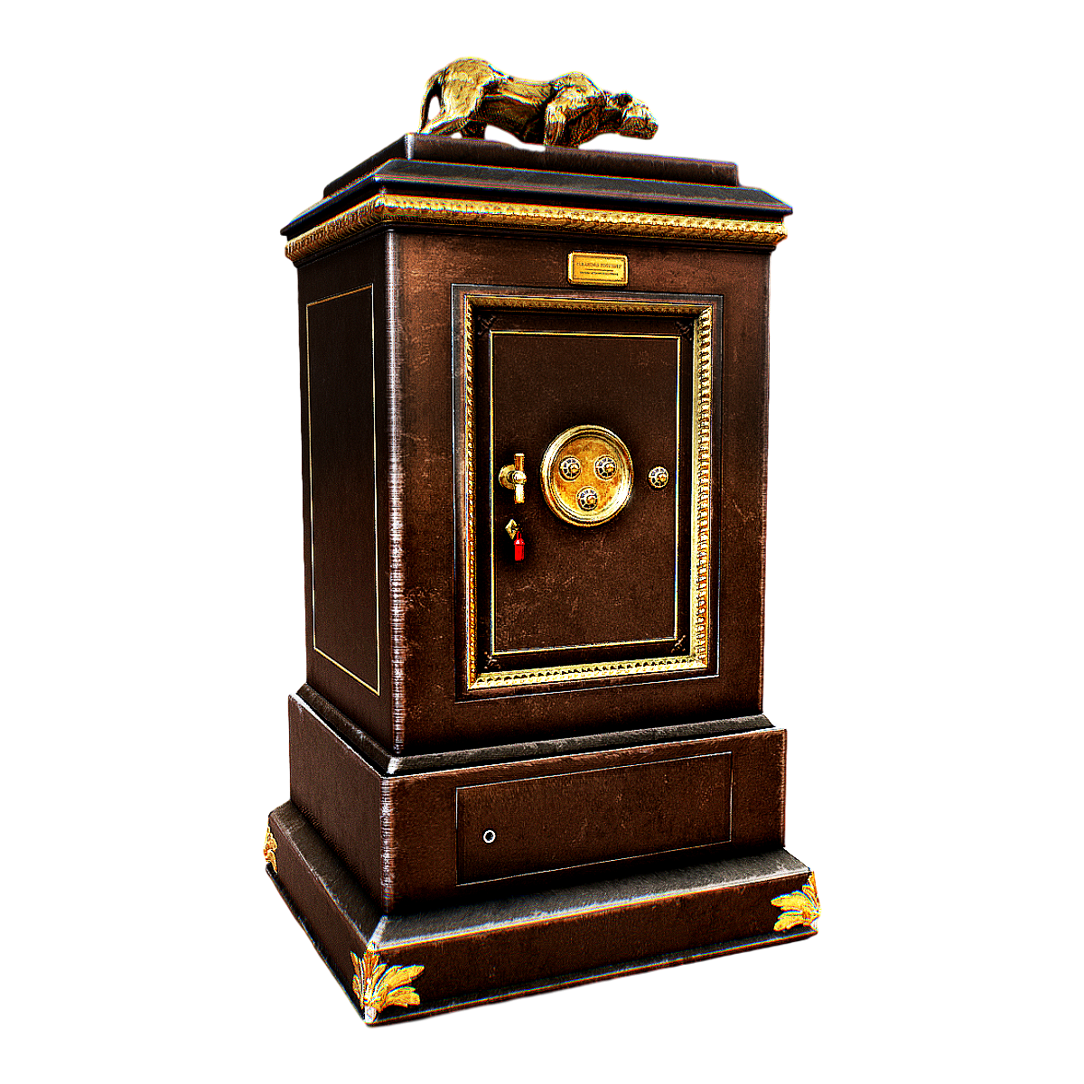 Victorian Gorgeous Gold-Inlaid Safe