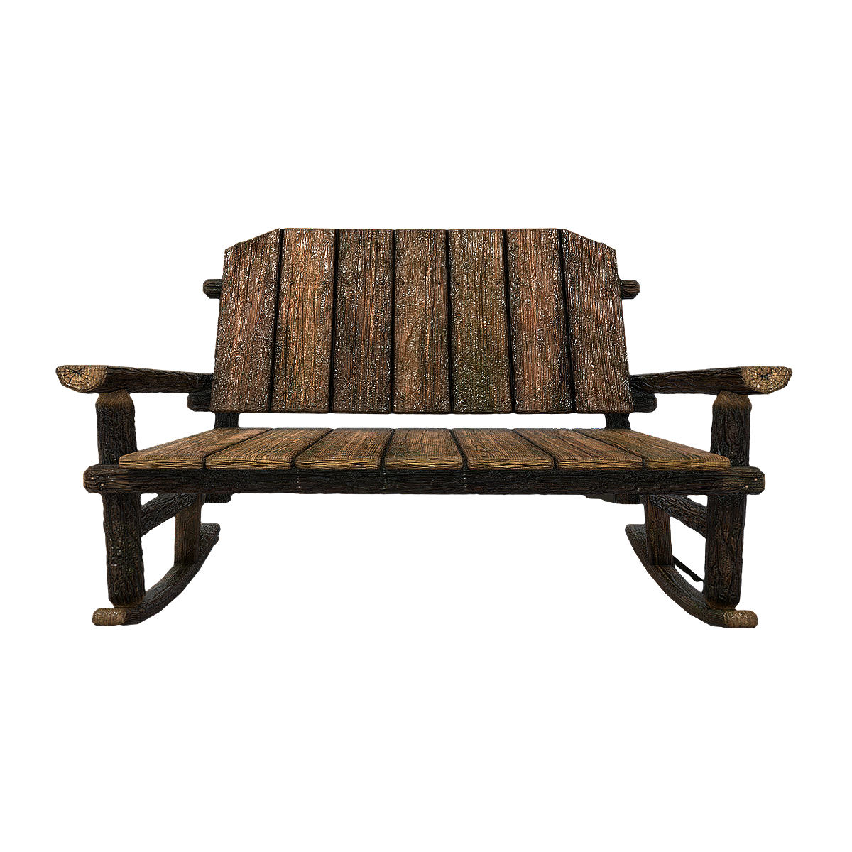 European-style Country Wild Style Rough Wooden Long Rocking Chair