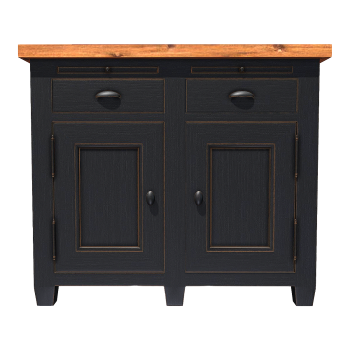 French Retro Ebony Small Cabinet