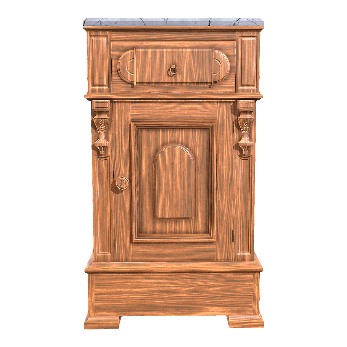 Vintage Victorian Oak Bedside Drawer Cabinet