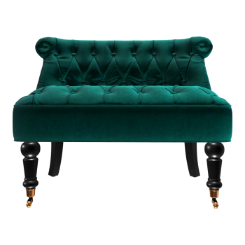 French black velvet double sofa chair