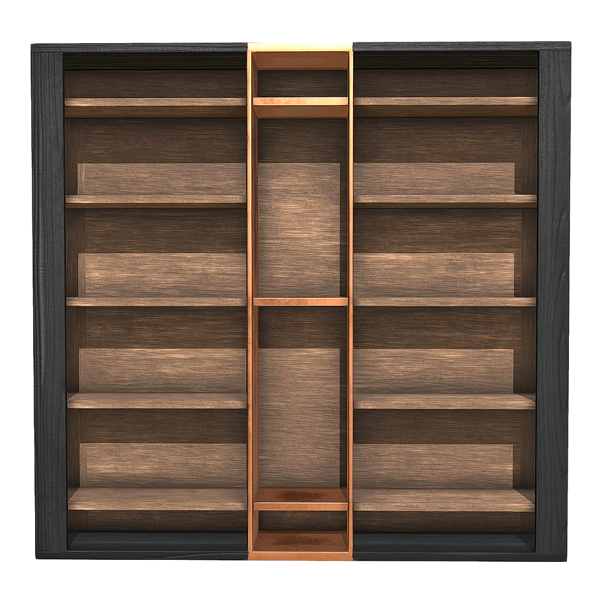 Western fashion dark solid wood items display cabinet