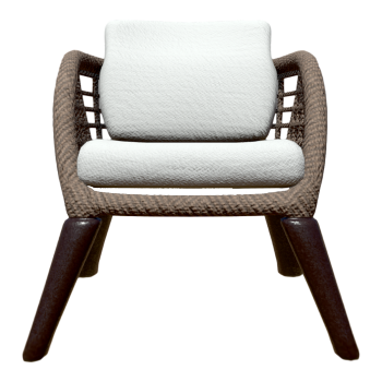 Western-style modern style rattan garden cloth cushion chair