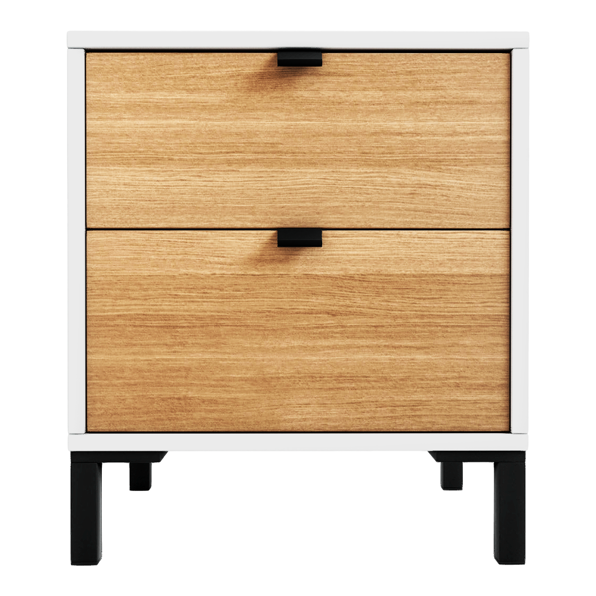 European-style classic style oak white bedside chest of drawers