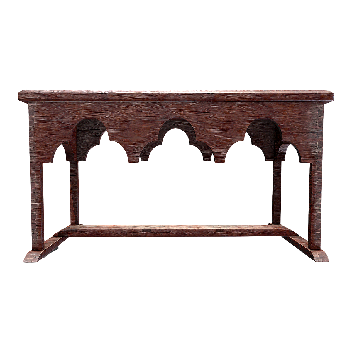 Medieval Gothic Wooden Long Desk
