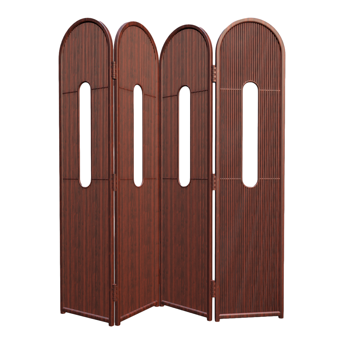 Medieval Style Mahogany Folding Screen