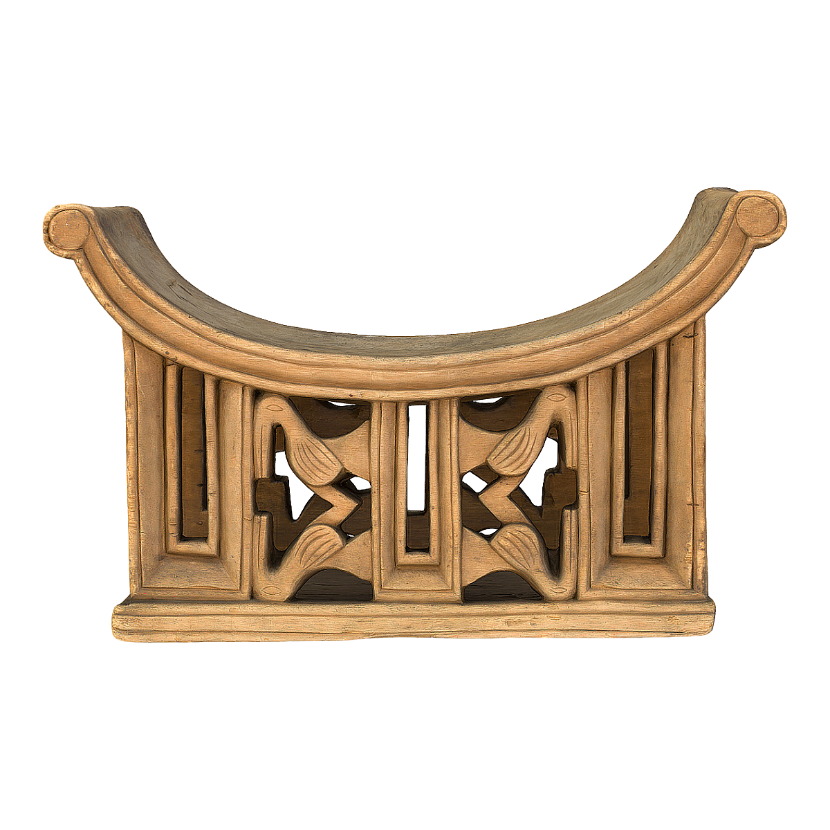 Medieval Cameroon Solid Wood Chieftain Chair