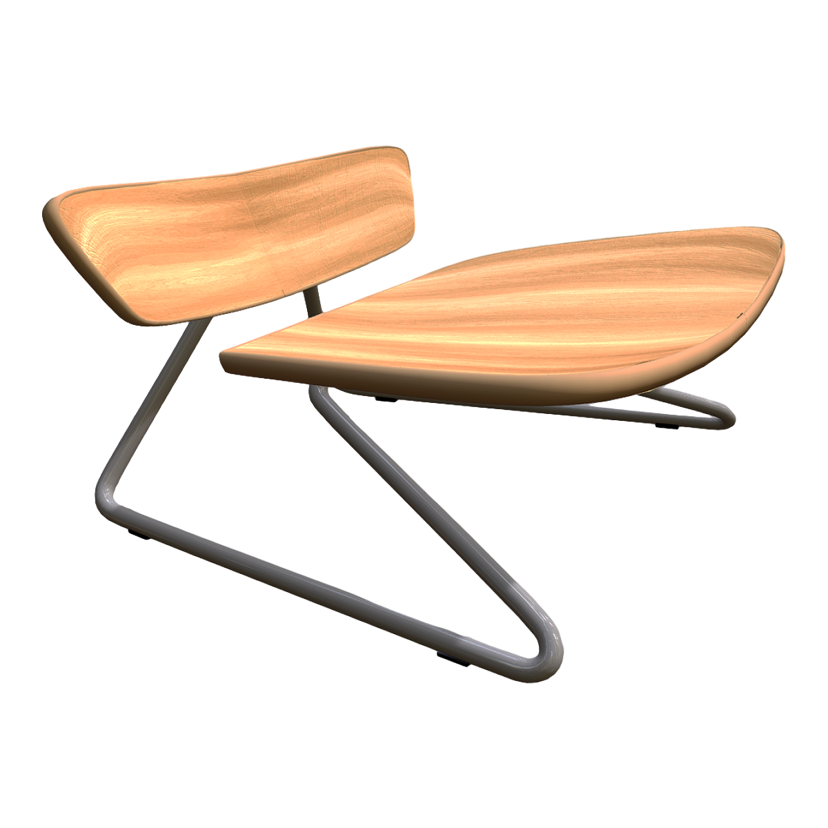 Nordic Creative Design Molded Plywood Wooden Recliner