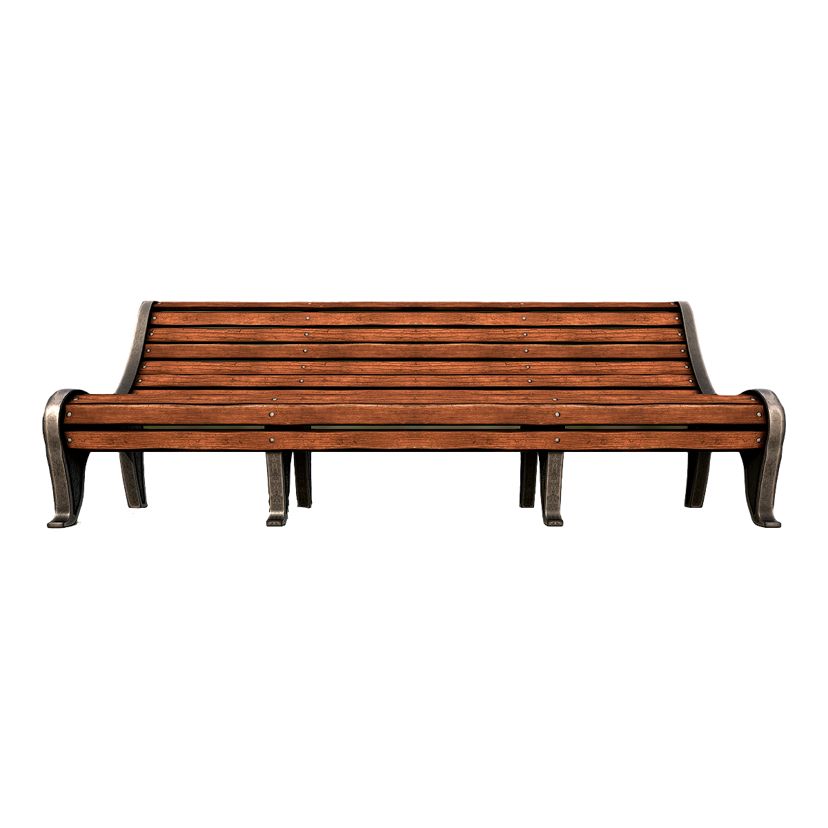Victorian Retro Park Dark Oak Bench