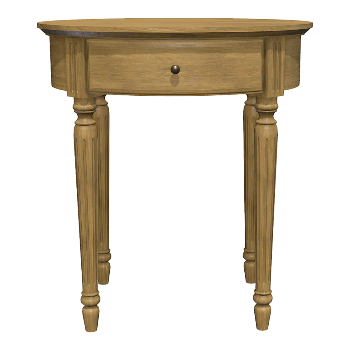 British style retro walnut small round table